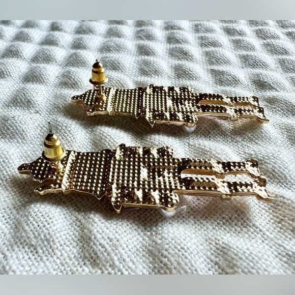 New Pink & Purple Christmas Nutcracker Crystal & Faux Pearl Statement Earrings - Picture 6 of 6